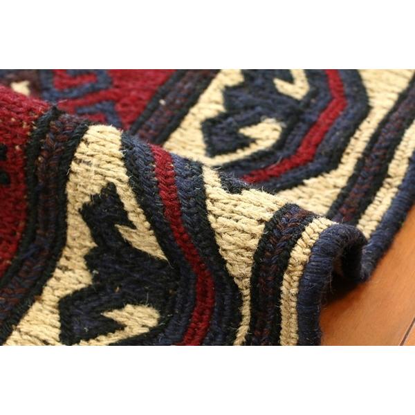 山羊柄 手織りキリム アフガニスタン産 タイマニ族作 140×80cm 手織り
