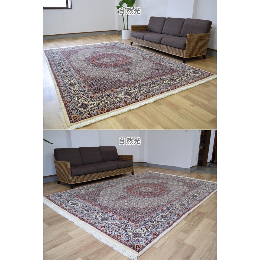 新品 ペルシャ 絨毯 ムード 産 縦3m 横2m 6m2 〜6帖 大判 サイズ 295 x