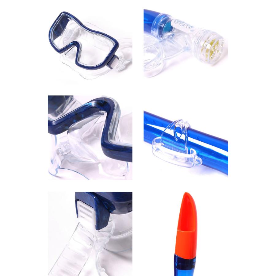 AQA（エーキューエー） シュノーケル セット 2点セット