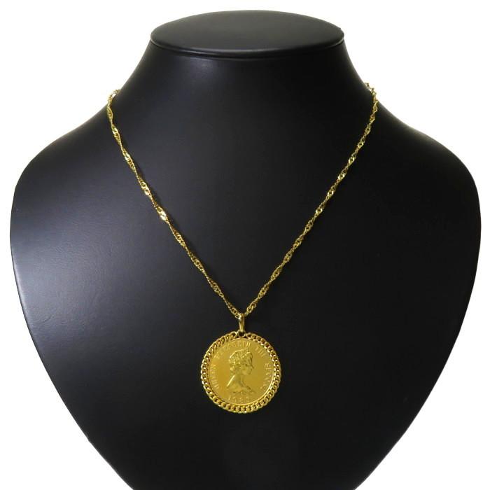 リバティ コインモチーフ 金貨風 1985年 エリザベス2世 ケネディ