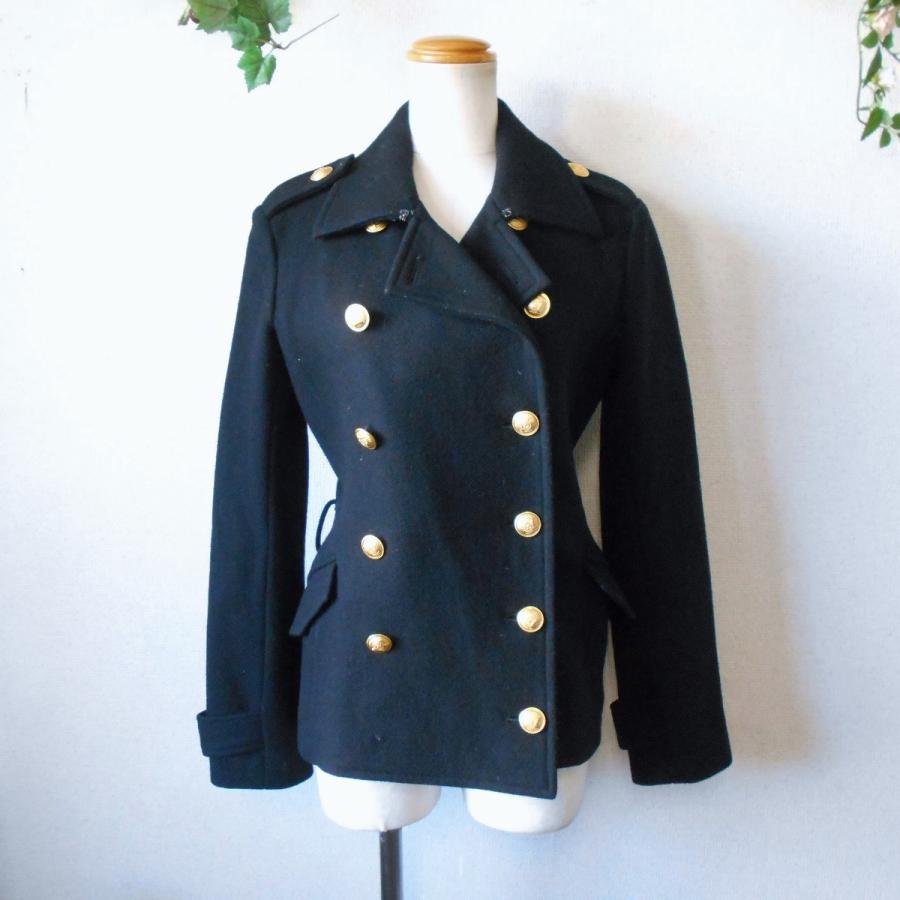 Trish（トリッシュ） レディース 用 金ボタン ピーコート Pコート 黒