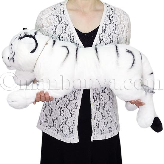 ホワイトタイガー ぬいぐるみ 大きい 動物園 おみやげ テイクオフ