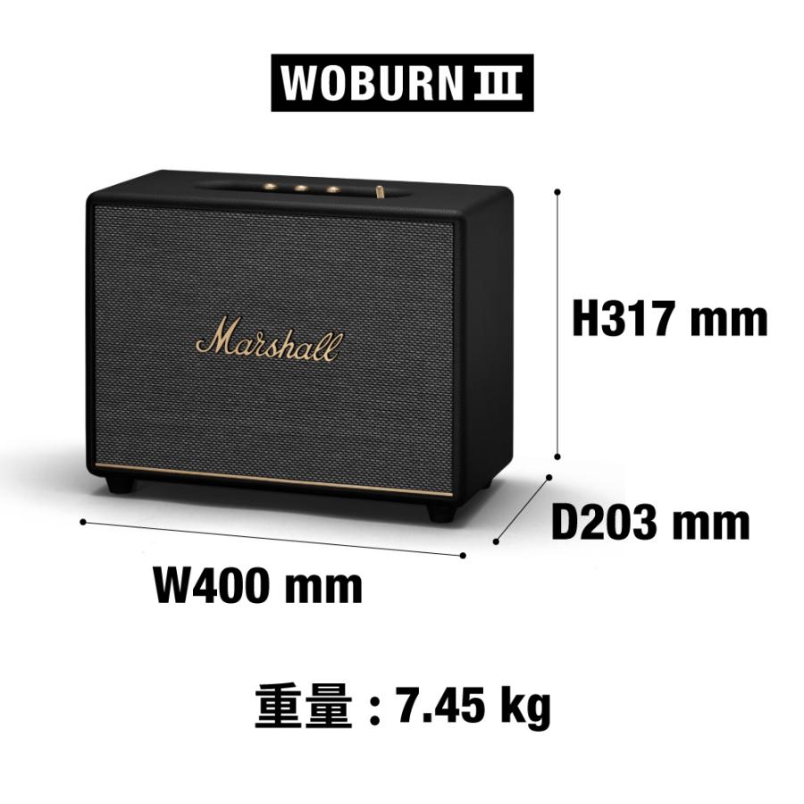 Marshall（マーシャル） ワイヤレススピーカー WOBURN3BLUETOOTH-BLACK
