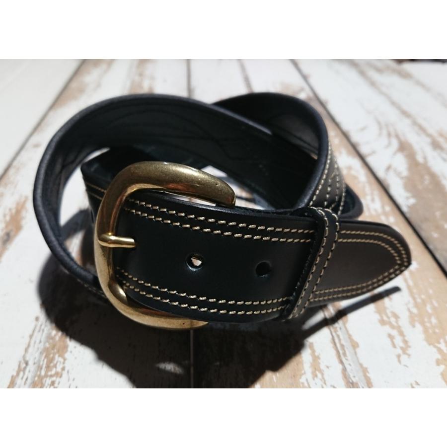 マルニ オリジナル ステッチ入りレザーベルト OGB40003BI (クロ・チャ