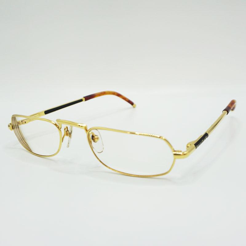 BVLGARI ブルガリ K18刻印有フレーム 眼鏡 メガネ 金 ゴールド 度入