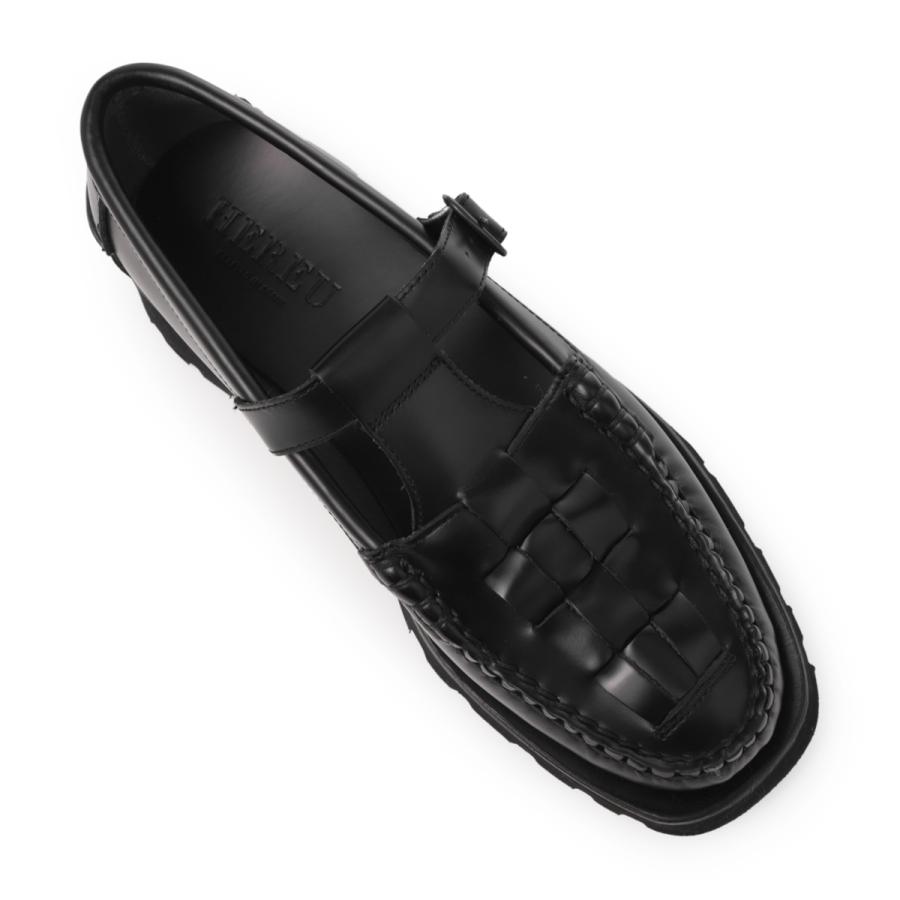 ヘリュー HEREU ローファー SOLLER SPORT Tバーローファー ブラック