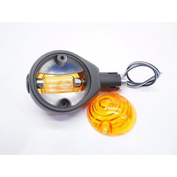 ベスパ VESPA バーエンドOx-Eye ウインカー黒 22ミリバー用 50S 100S