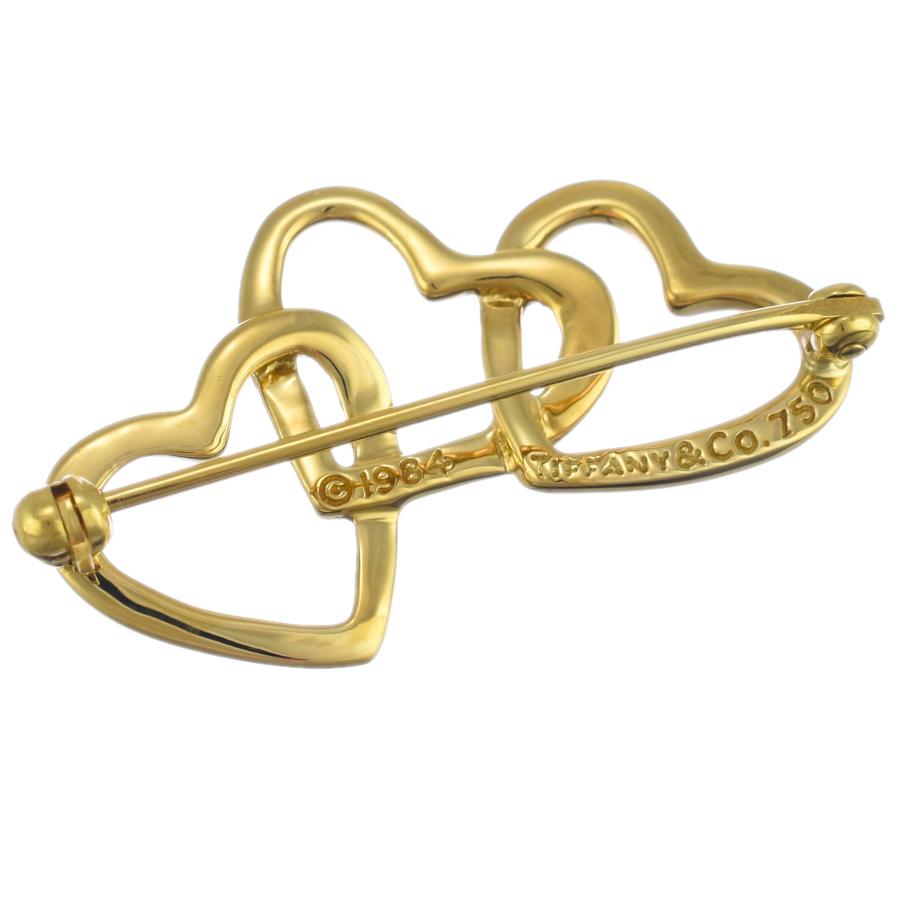 TIFFANY&Co.（ティファニー） 新品同様 トリプル ハート ブローチ K18