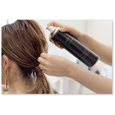 ドライハードタイプ（黒）1本ーエアリーヘアスプレー : メリア - 通販