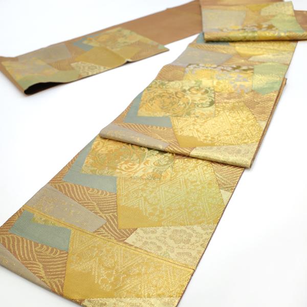 本袋帯 京都 西陣 川島織物 高級 本金 正絹 絹 金糸 色紙文 名物裂