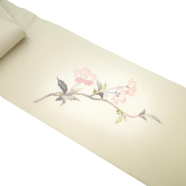 名古屋帯 未使用 正絹 九寸 塩瀬 作家物 才勝精秀 落款有り 京友禅 手