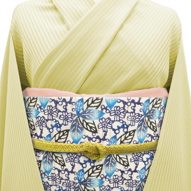 城間栄順 名古屋帯 九寸 沖縄県 琉球紅型 本場琉球紅型 びんがた オフ