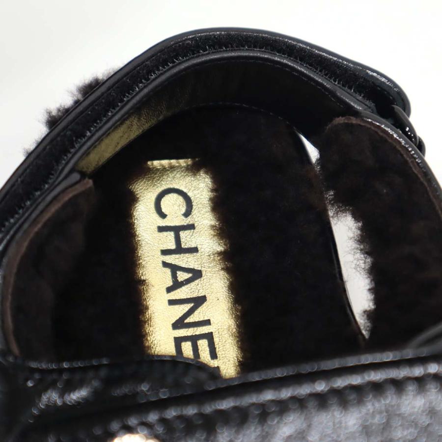 質屋 未使用 シャネル CHANEL サンダル ボア G45291 ソックス付き ココ