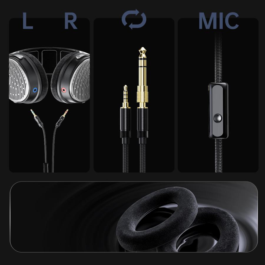 FIIO 開放型 ヘッドホン JT3 ブラック (FIO-JT3-B) 《ロゴ入りクロス