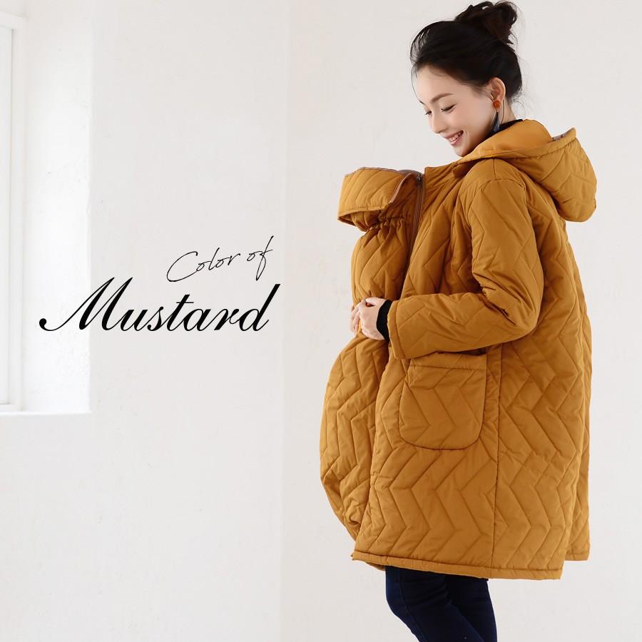 ママコート ママアウター ステラ4way中綿ロングママコート おんぶ