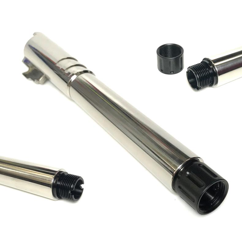 AIP マルイ ハイキャパ5.1対応 14逆ネジ付 SVステンレス BKスチール