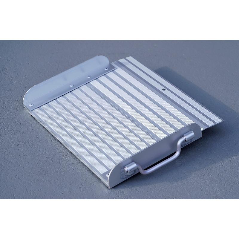 アルミ製 バイク・一輪車・農機具用段差解消スロープ長さ30cm