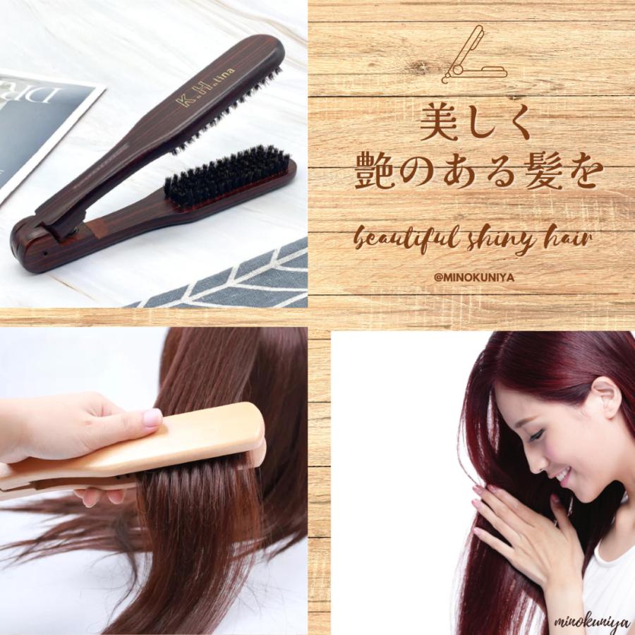 ツインブラシ【国内ブランド、収納バンド付き】ストレートブラシ