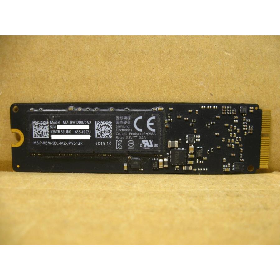 ▽SAMSUNG MZ-JPV128R/0A2 128GB apple純正SSD 655-1857J 中古 MacBook