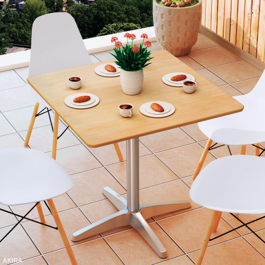 D&DEPARTMENT カフェテーブル ホワイト×シルバー サイドテーブル