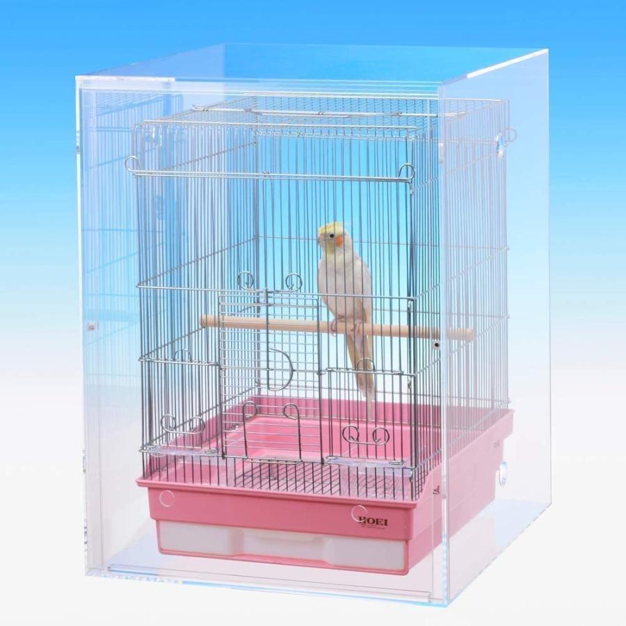 アクリルバードケージ HOEI ハートフルハウスL/35角G（B）（PS