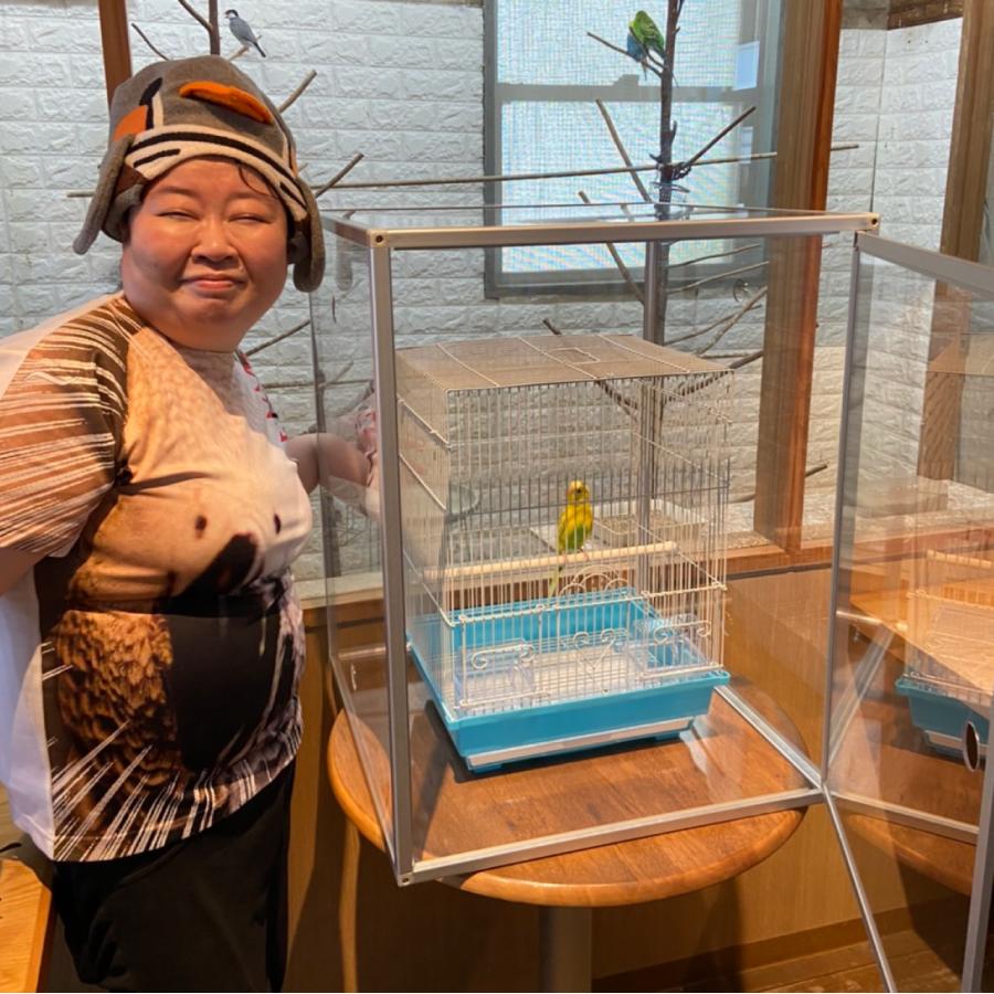 組立式アクリルバードケージ 右（左）開き 全面透明アクリルケース2