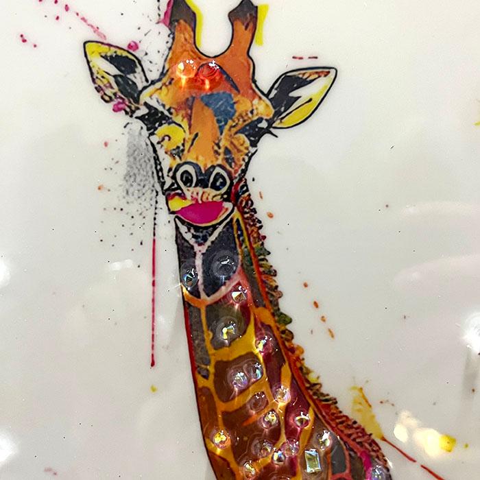 送料無料 クリスタルアートパネル オマージュアートパネル キリン