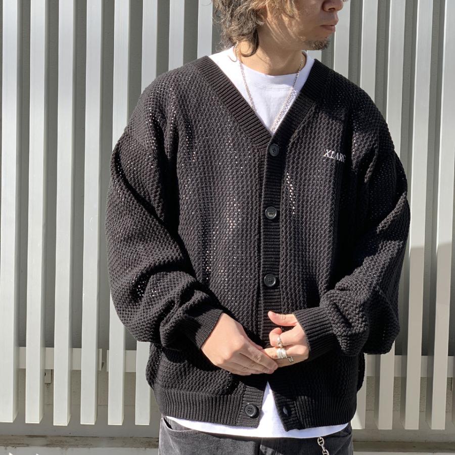 XLARGE（エクストラ ラージ） ニットカーディガン WAFFLE KNIT