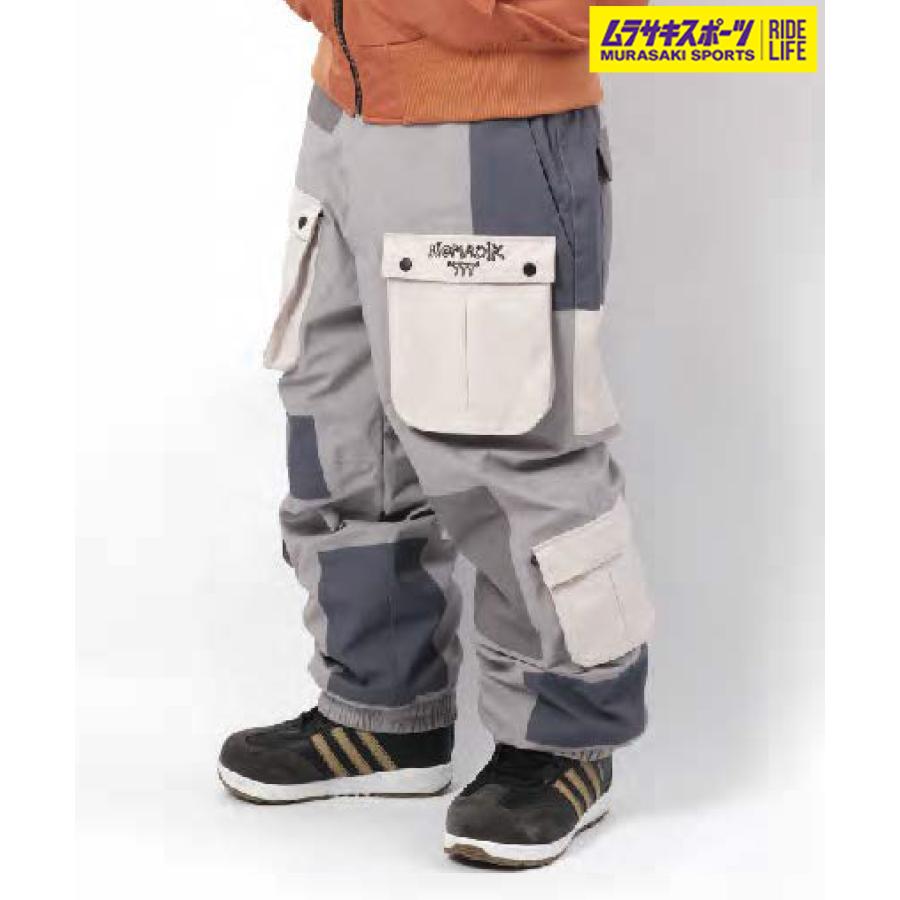 NOMADIK カーゴパンツ XL 777 パッチワーク グレー ネイビー