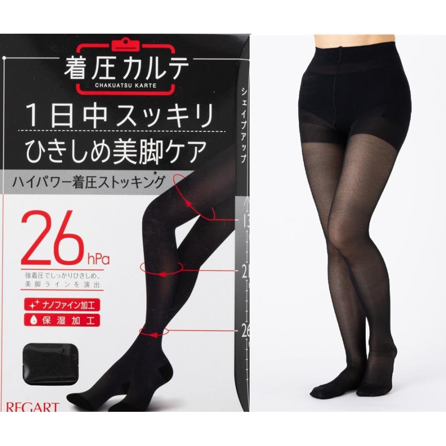 セール 着圧 ストッキング 黒 日本製 つま先補強 かかと補強 パンスト