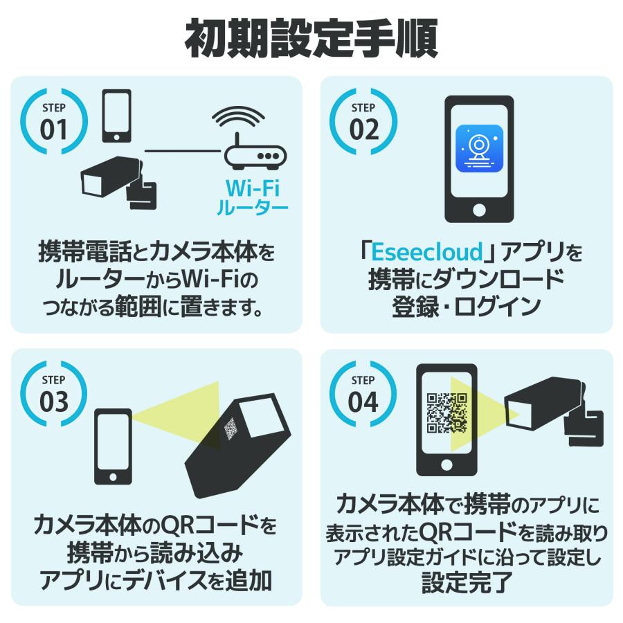 ONE STEP 防犯カメラ 監視カメラ 屋外 家庭用 ソーラー 無線 wifi