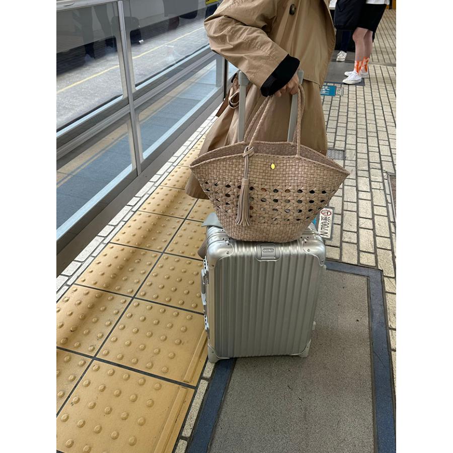 NOTRE FAVORI（ノートルファボリ） レザー メッシュバッグ かごバッグ