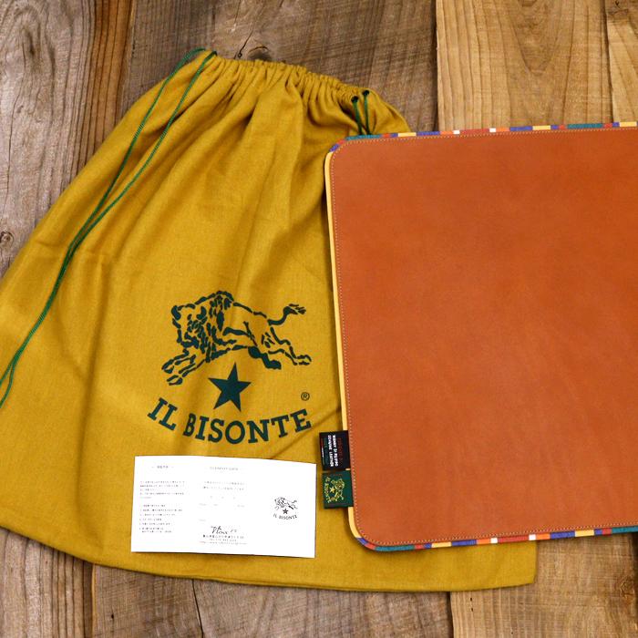 IL BISONTE（イルビゾンテ） 文房具 ストライプキャンバス×レザー