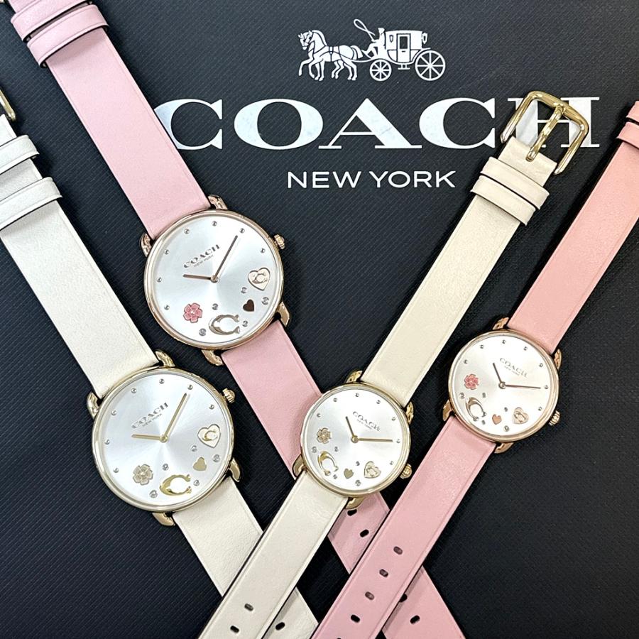 COACH（コーチ） 腕時計 手表 レディース アイボリー ピンク 革ベルト