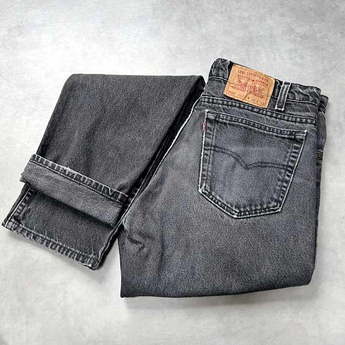 90's Levi's 505 PIECE-DYEING BLACK JEANS MADE IN USA W34L34