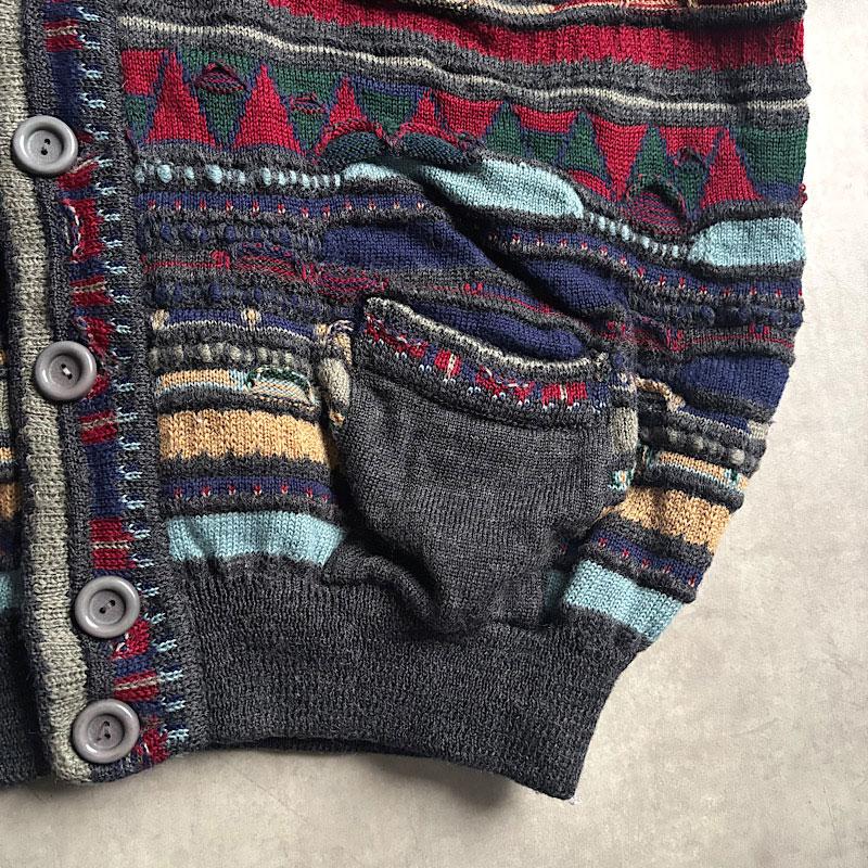 90'S COOGI 3D Knit Cardigan Made in Australia L/MULTI 90年代