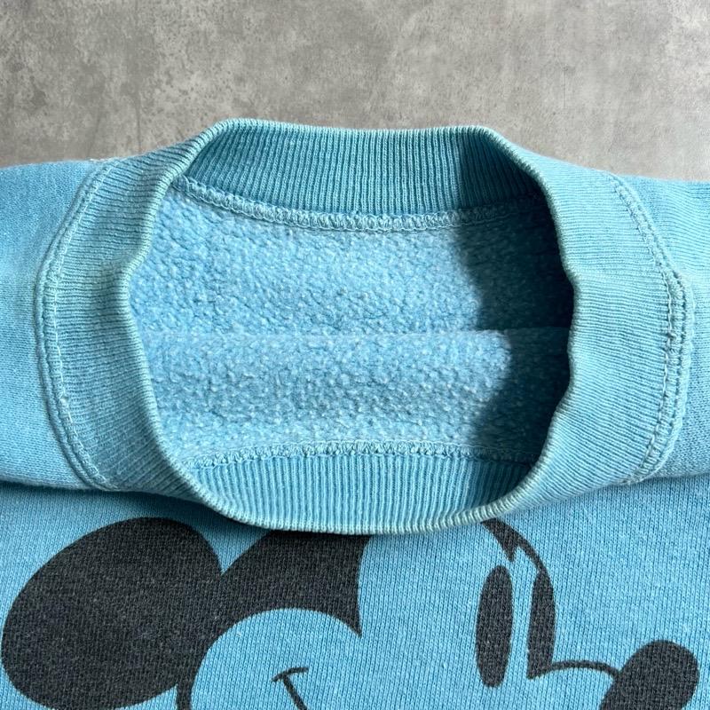 60'S MICKEY MOUSE Raglan Short Sleeve Vintage Sweat Shirts LIGHT