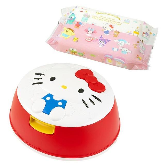ハローキティ サンリオ ウェットティッシュ付きケース ワンプッシュ