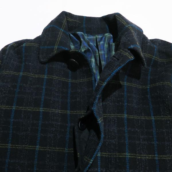 UNDERCOVER（アンダーカバー） 背面切り替え縮絨チェックロングコート