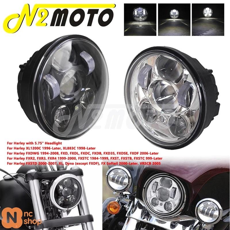 並行輸入品】 5.75インチ 丸型 LEDヘッドライト バイク用