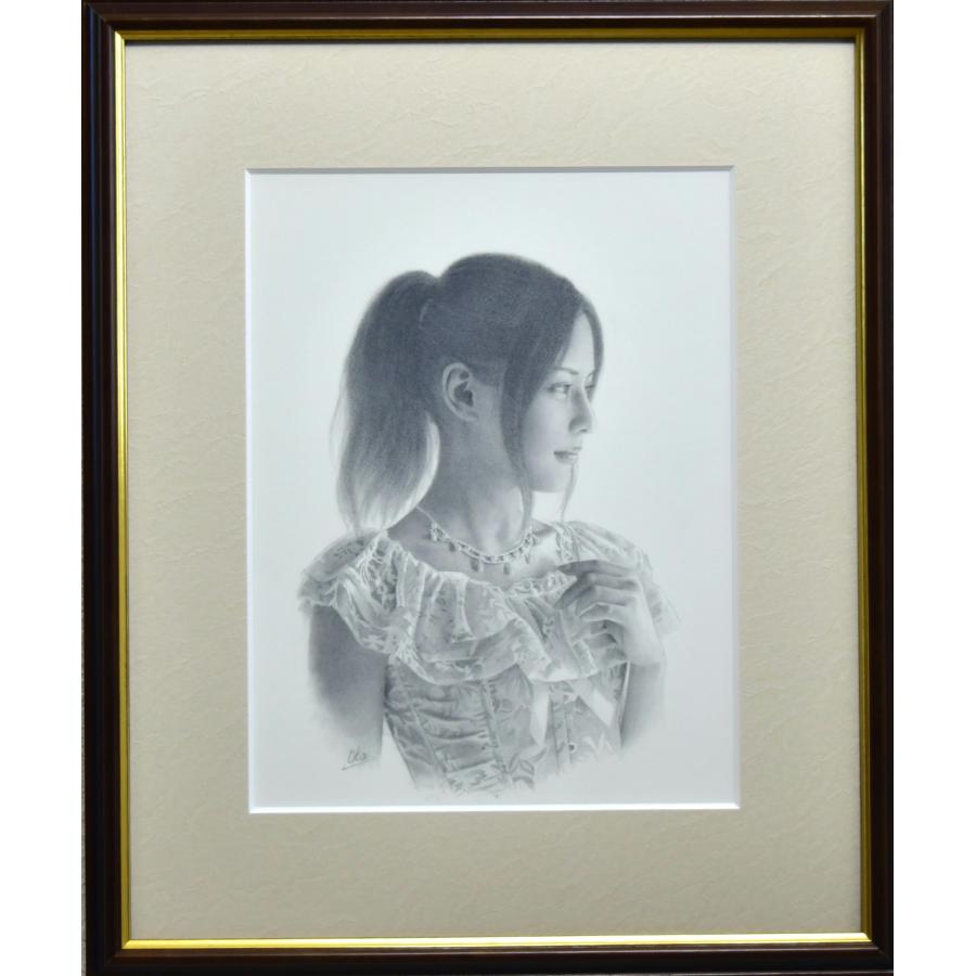 岡靖知 「霧消」 鉛筆画 真作保証 スーパーリアリズム 超人気画家の