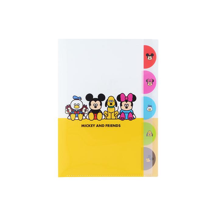 サンスター文具 ディズニー ダイカットクリアファイル 5ポケット A4