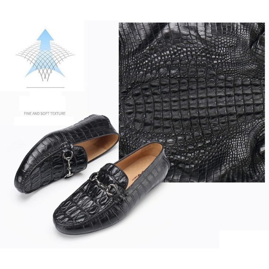 最高級 クロコダイル 本革 メンズ ビジネスシューズ ブラック メンズ靴