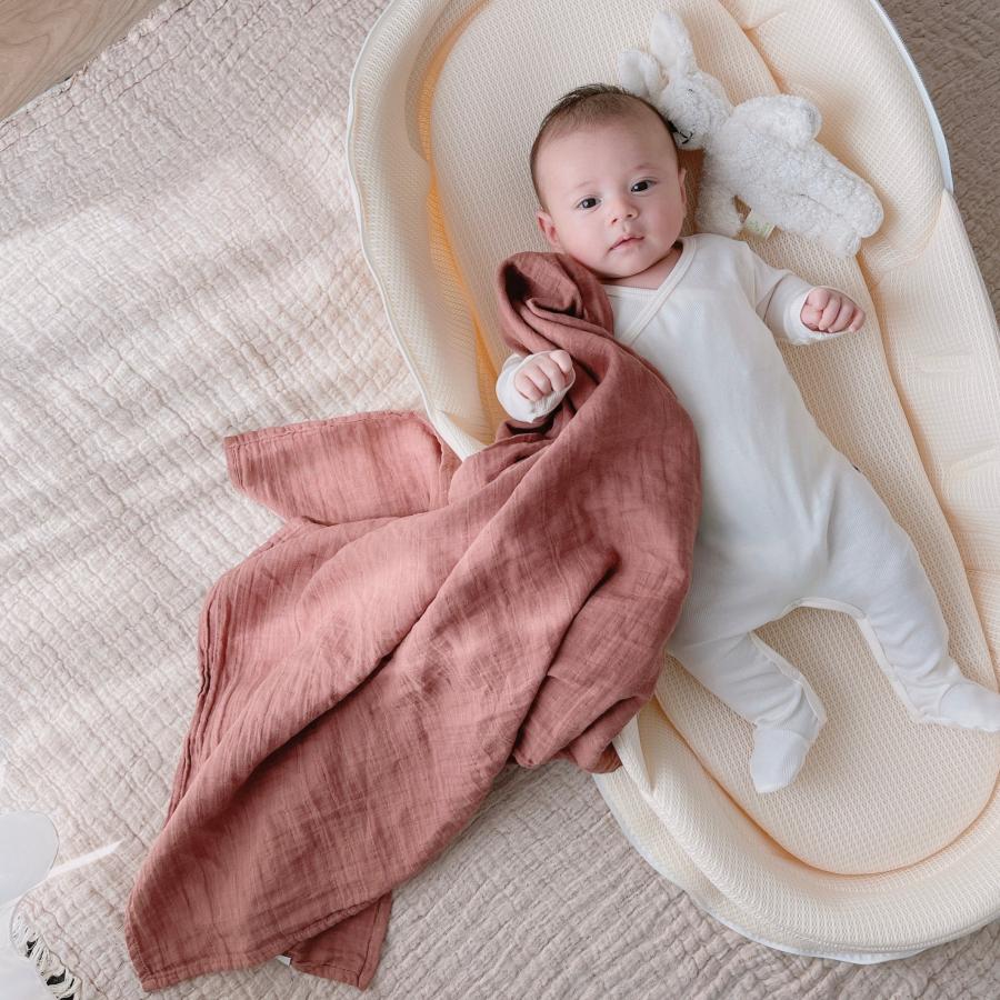 ☆【新品未使用】HERMES 綿100％ ベビータオル おくるみ ベージュ 楽天