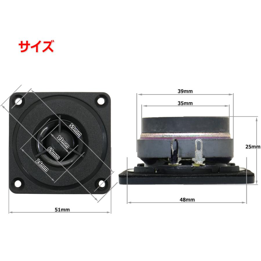 保護ガード付きフェイスプレート一体型 ツイーターユニット 1インチ