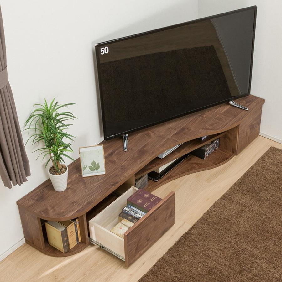 ニトリ（NITORI） 幅180 コーナー有効活用 流線形テレビボード(右寄せ