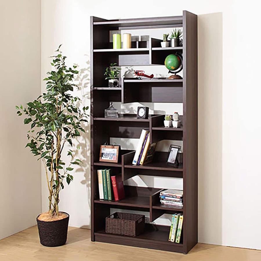 ニトリ（NITORI） オープン本棚(ボビー DBR) 引き出し付き 書棚 ラック