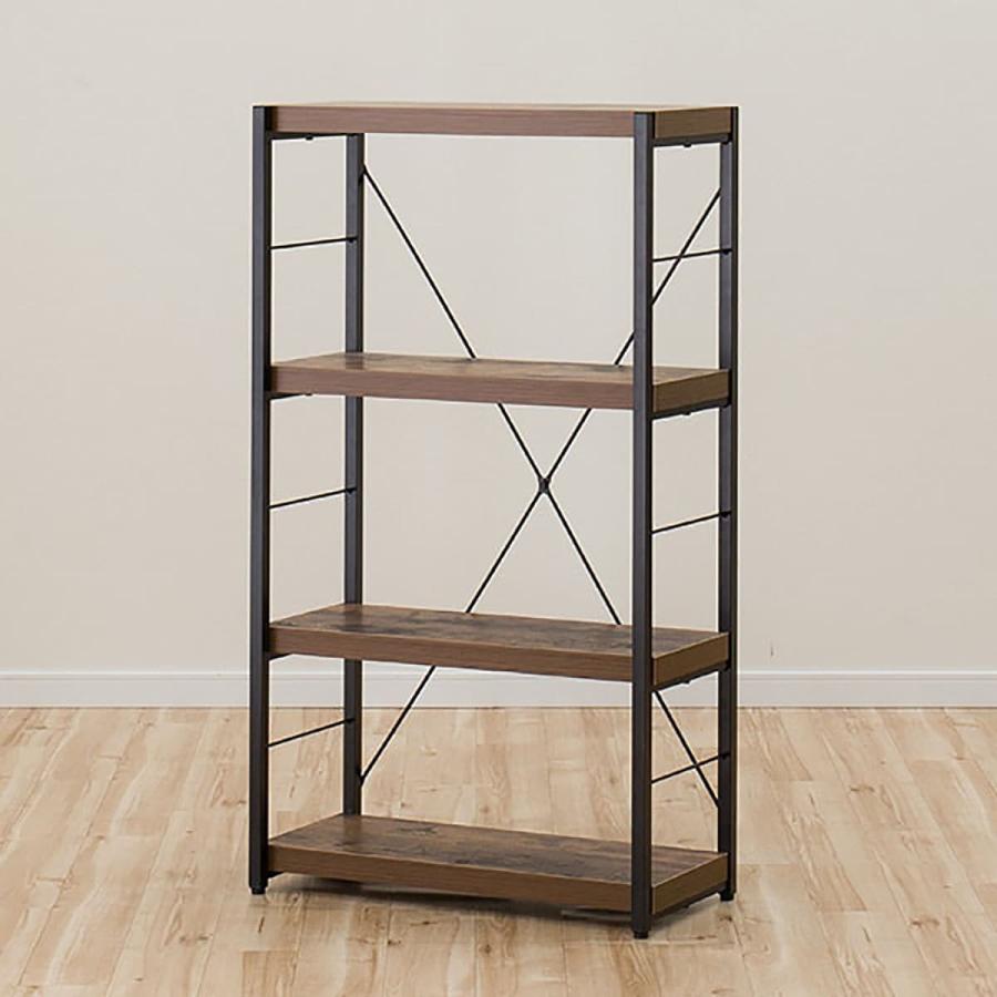 ニトリ（NITORI） ブックシェルフ(N ステイン 60 BR) 本棚 スチール