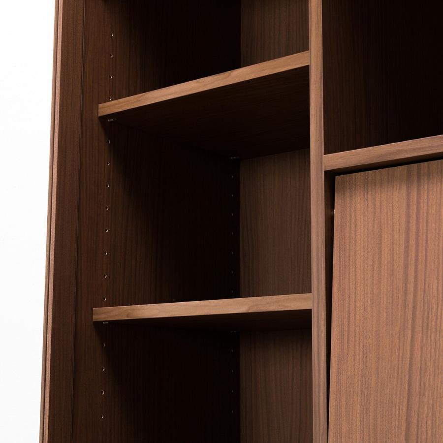 ニトリ（NITORI） フラップ扉 本棚(ビブリオGD80 MBR) 書棚 ラック