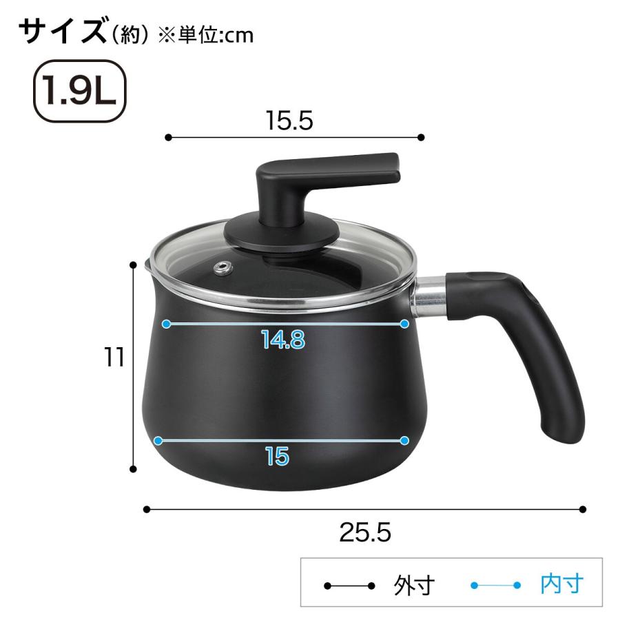ニトリ（NITORI） 1台8役 マルチポット 1.9L ブラック : ニトリ Yahoo